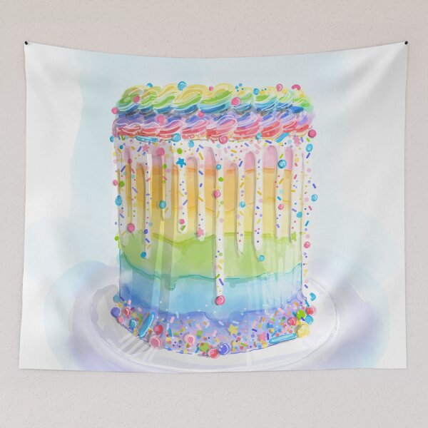 Item preview, @theflourgirl_ Rainbow Cake designed and sold by ShawnGworekIllo.