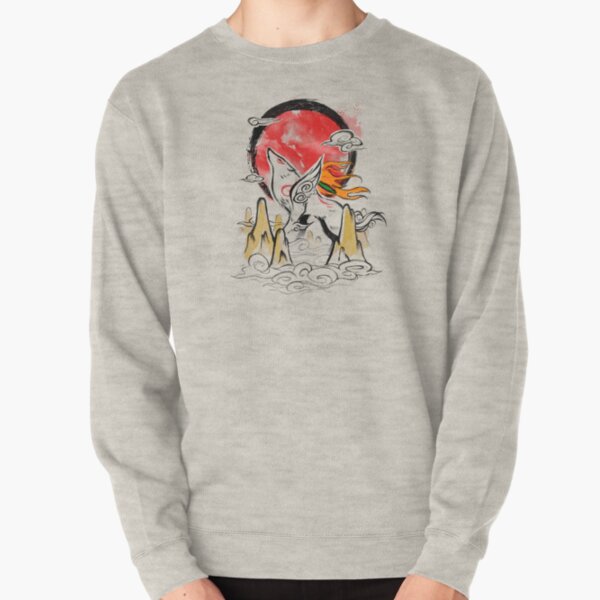 Jeu vidéo Okami - belle illustration aquarelle - dieu loup Sweatshirt épais