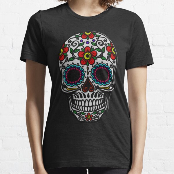 Floral Sugar Skull Essential T-Shirt