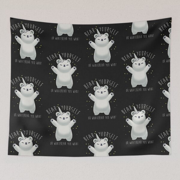 Item preview, Be Yourself Pun - Cute Bear Unicorn - Funny Animal designed and sold by BlancaVidal.