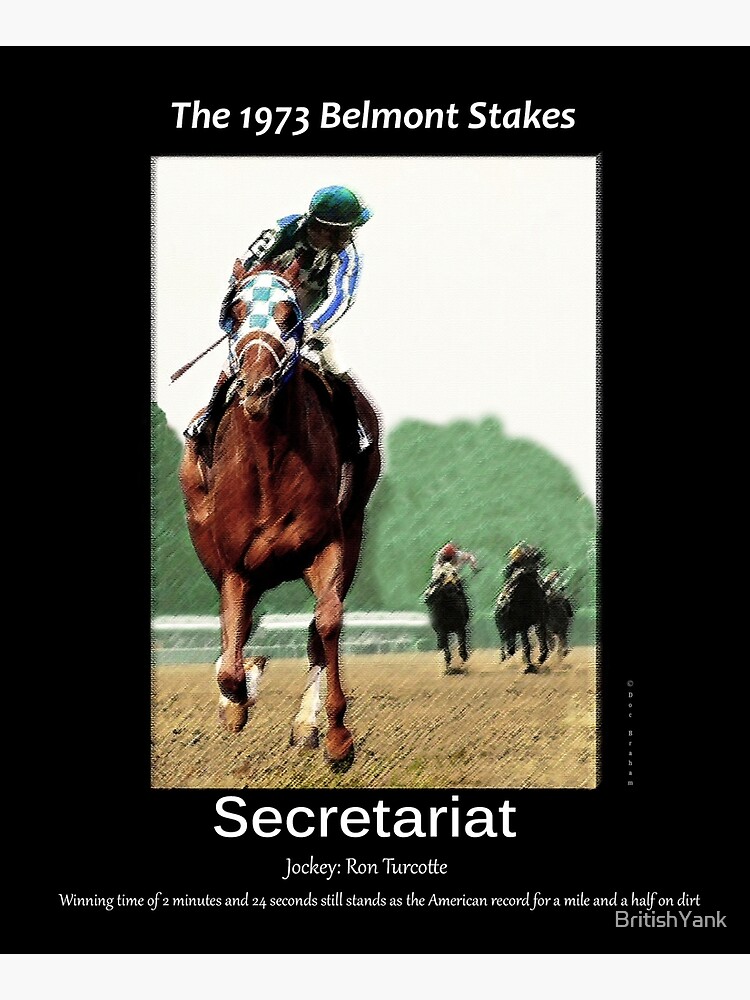 Disover Secretariat Winning the 1973 Belmont Stakes Premium Matte Vertical Poster
