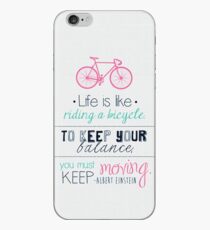 Life is like riding a bicycle iPhone Case