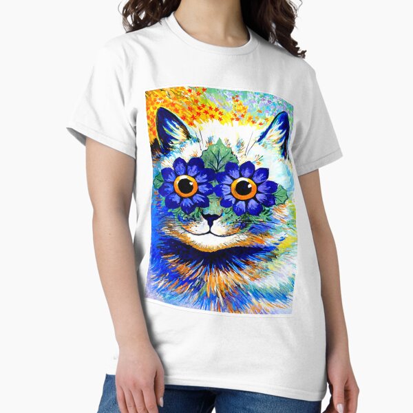 Aperçu de l'œuvre CHAT FLEURI : Vintage psychédélique abstrait Louis Wain Print créée et vendue par posterbobs.