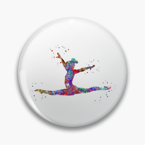 Item preview, Gymnastics girl, watercolor gymnastics designed and sold by Rosaliartbook.
