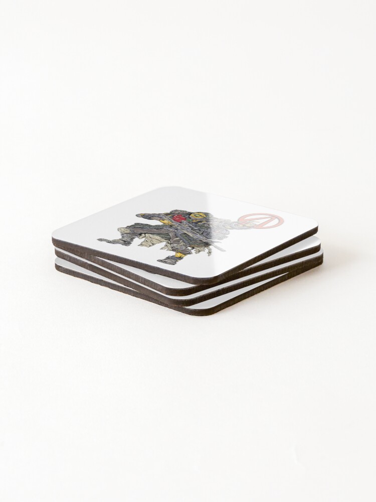 Alternate view of FL4K The Beastmaster Vault Symbol Borderlands 3 Rakk Attack! Coasters (Set of 4)