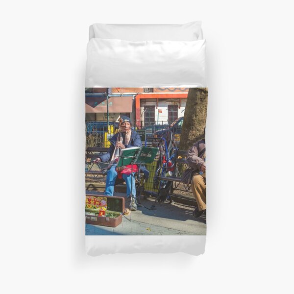 Chinatown Musicians Duvet Cover
