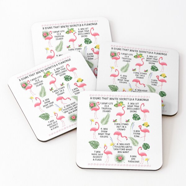 Item preview, Eight Signs That You Are Secretly a Flamingo Crazy Flamingo Lady Funny Novelty Flamingo Gifts For Women designed and sold by neotrend.