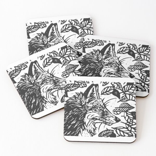Item preview, Fox Block Print designed and sold by Lunart-.