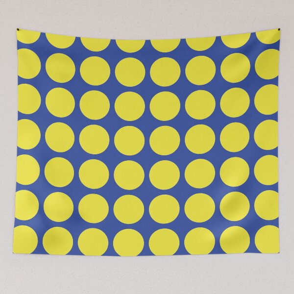 Item preview, Yellow Dots Circles on Dark Blue Background designed and sold by RichieH.