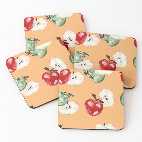 Item preview, Hand drawn endless pattern with apples and leaves. designed and sold by NataPrando.