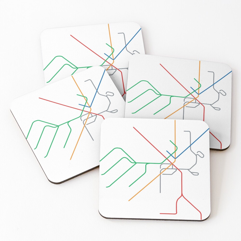 Item preview, Coasters (Set of 4) designed and sold by ModernMap.