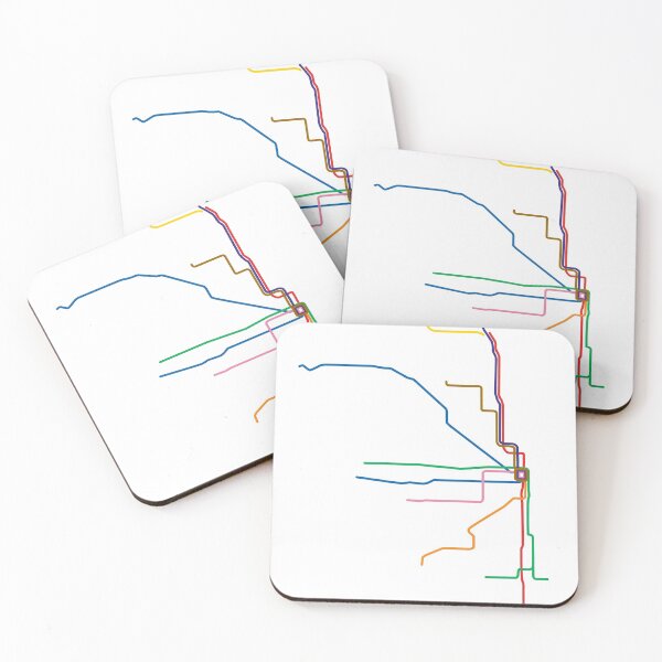 Item preview, Chicago L Train Map designed and sold by ModernMap.