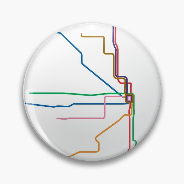 Item preview, Chicago L Train Map designed and sold by ModernMap.