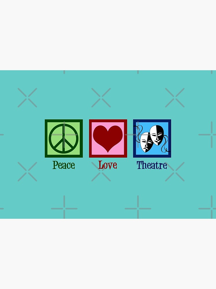 Peace Love Theatre Cute Drama Masks Wrapping Paper