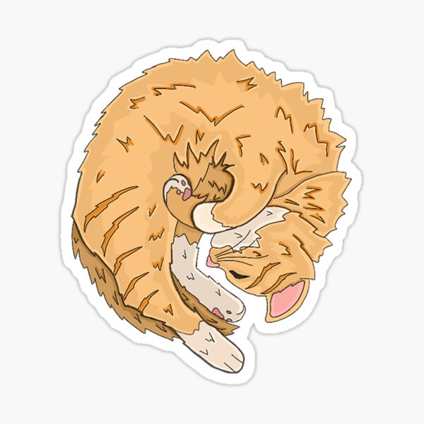 Orange Tabby Cat Sticker