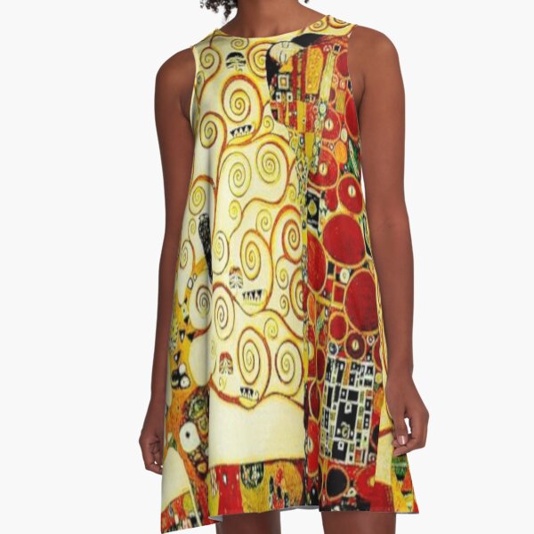 "The Tree of Life" by Gustav Klimt | Art Nouveau Symbolism A-Line Dress