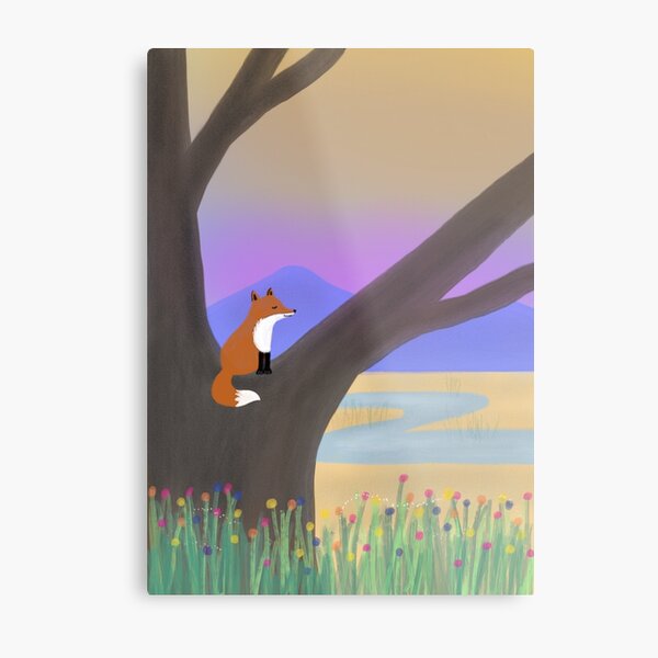 Foxy Metal Print