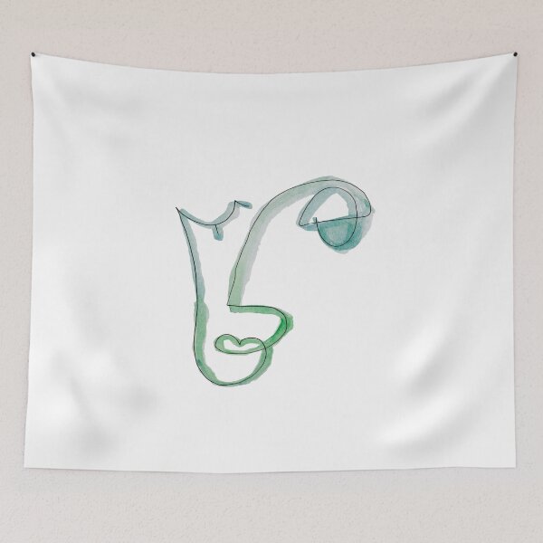 Item preview, Watercolor Single Line Modern Face Doodle designed and sold by Kristen Lucero.
