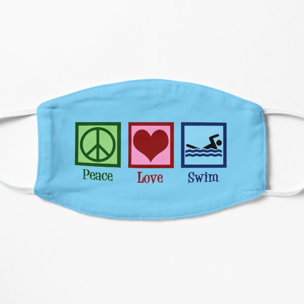 Peace Love Swimming Mask