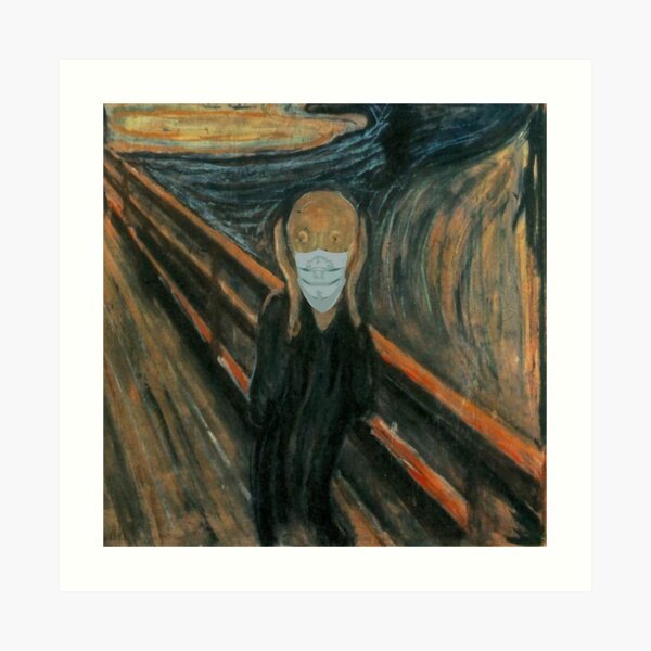 The Scream Masked Art Print