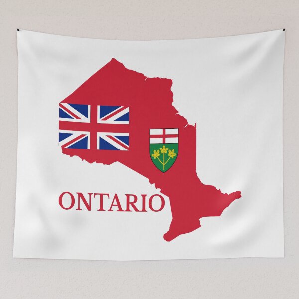 Item preview, Ontario Flag Map, ON, Canada designed and sold by marosharaf.
