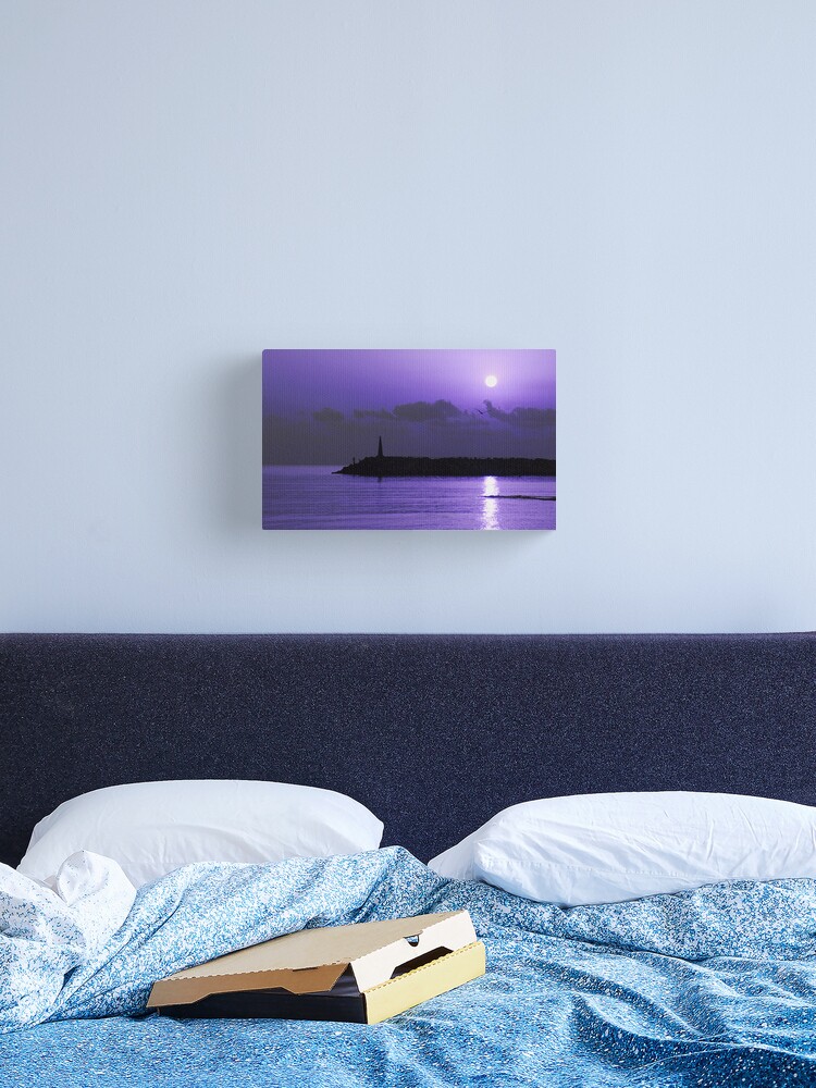 Thumbnail 2 of 3, Canvas Print, Rising sun in purple designed and sold by MarkBunning.