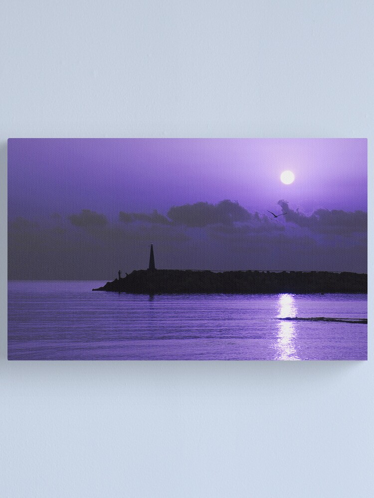 Thumbnail 1 of 3, Canvas Print, Rising sun in purple designed and sold by MarkBunning.