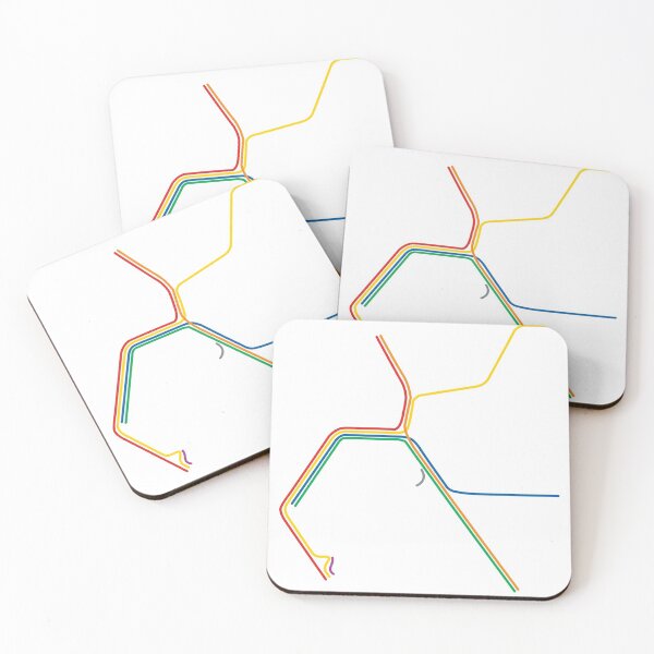 Item preview, San Francisco BART Train Map designed and sold by ModernMap.