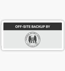 Pegatina NSA: copia de seguridad fuera del sitio