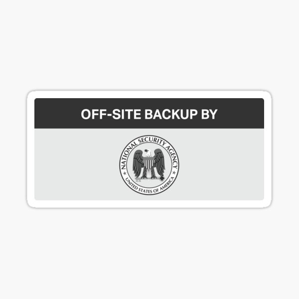 NSA - Off-Site Backup Sticker