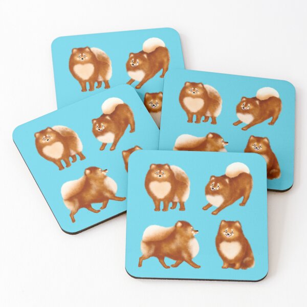 Item preview, Pomeranian Pattern (Blue Background) designed and sold by illucalliart.