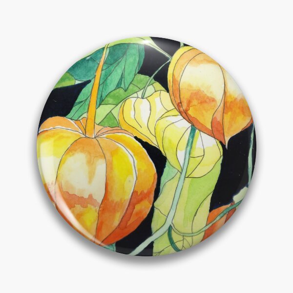 Item preview, Chinese Lanterns watercolour flowers painting designed and sold by esvb.