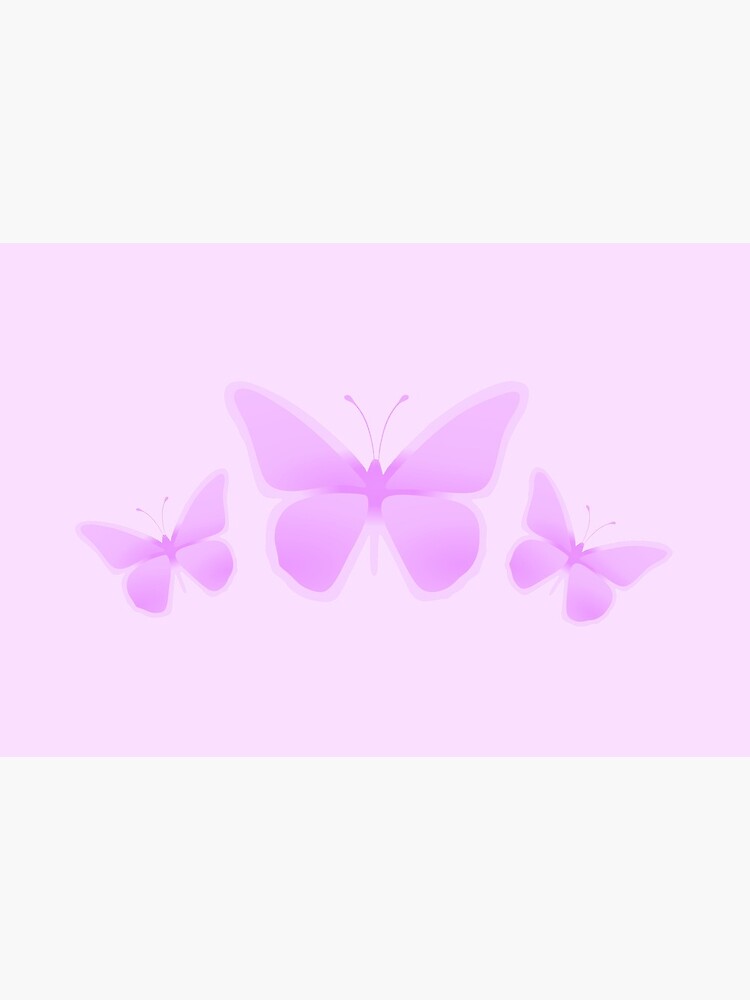 Pastel Light Pink Butterflies by RootSquare