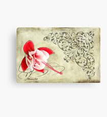A Flower Fell on the Note He Left Canvas Print