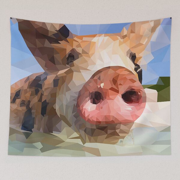 Artikelvorschau, Polygonales Schweinchen entworfen und verkauft von MarlaynaDesigns.