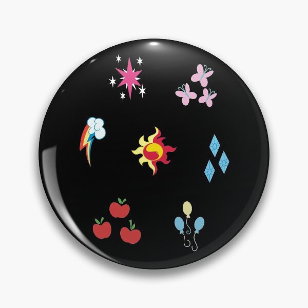 Item preview, Elements of Harmony (7) Stars Rainbow Butterfly Diamond Ballons Apples Sun Fire MLP Cutie Mark Sign designed and sold by ariados4711.