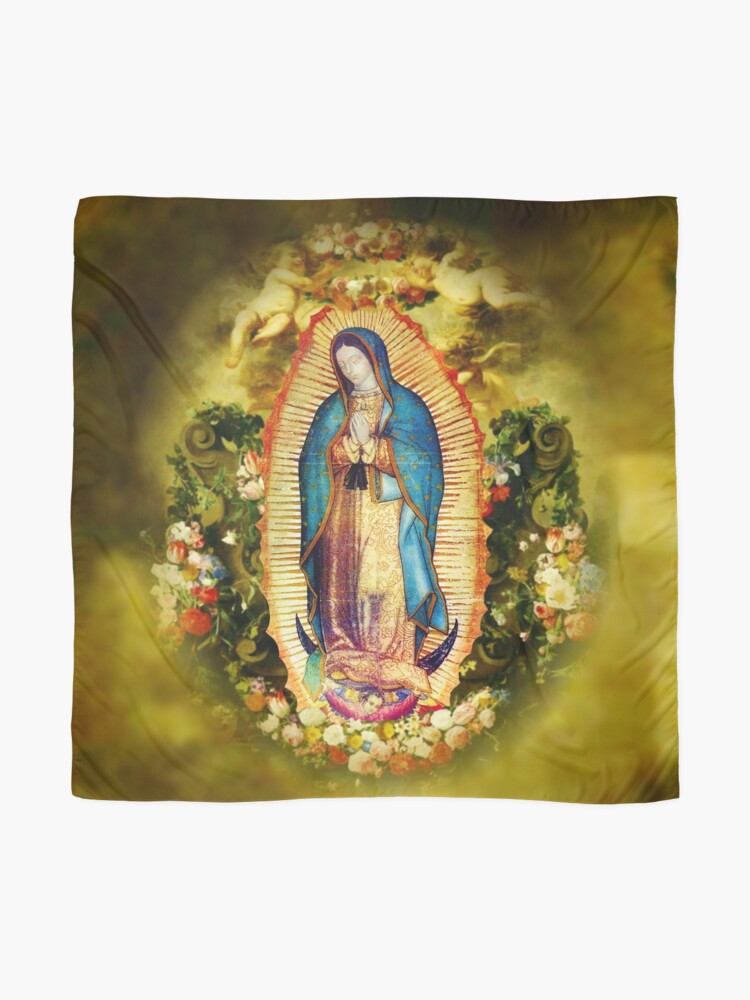 Alternate view of Our Lady of Guadalupe Mexican Virgin Mary Mexico Aztec Tilma 20-105 Scarf