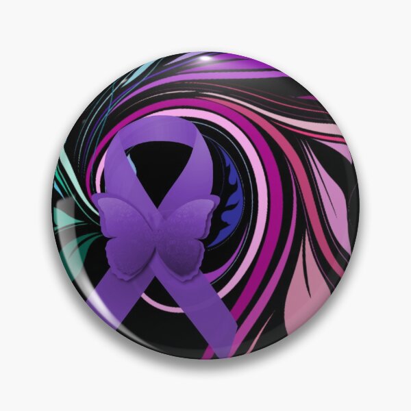 Item preview, Purple Awareness Ribbon with Decoravtive Floral  designed and sold by Alondra.