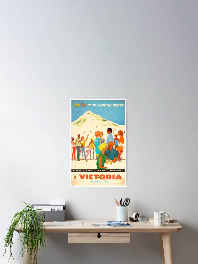 Thumbnail 1 of 3, Poster, Ski Victoria - Vintage Ad/Poster designed and sold by heymate.