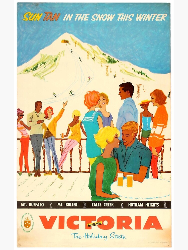 Thumbnail 3 of 3, Poster, Ski Victoria - Vintage Ad/Poster designed and sold by heymate.