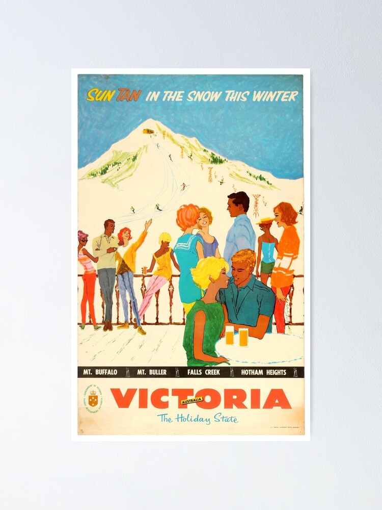 Thumbnail 2 of 3, Poster, Ski Victoria - Vintage Ad/Poster designed and sold by heymate.