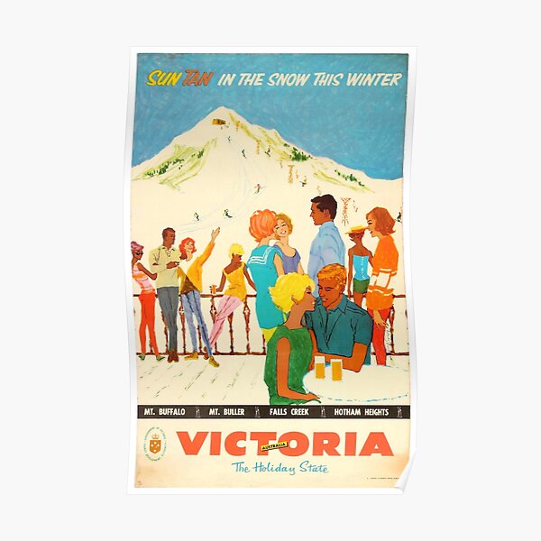 Ski Victoria - Vintage Ad/Poster Poster