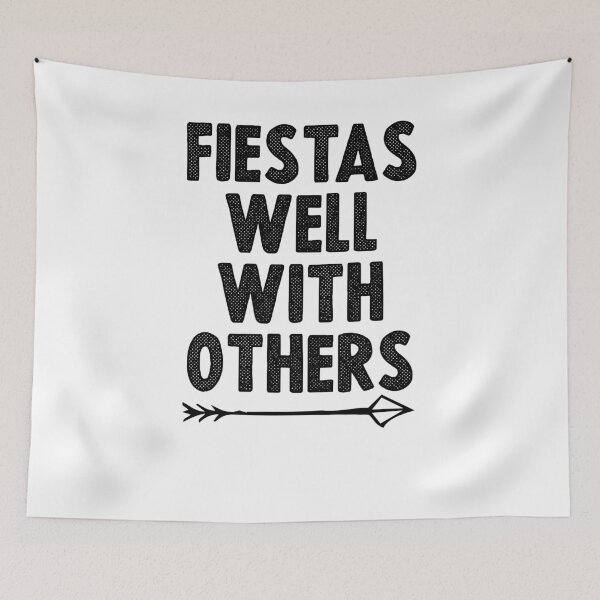 Aperçu de l'œuvre Fiestas Well With Others, Cinco de Mayo Muscle Tee, Chemises à boire pour femmes créée et vendue par Noussairox.