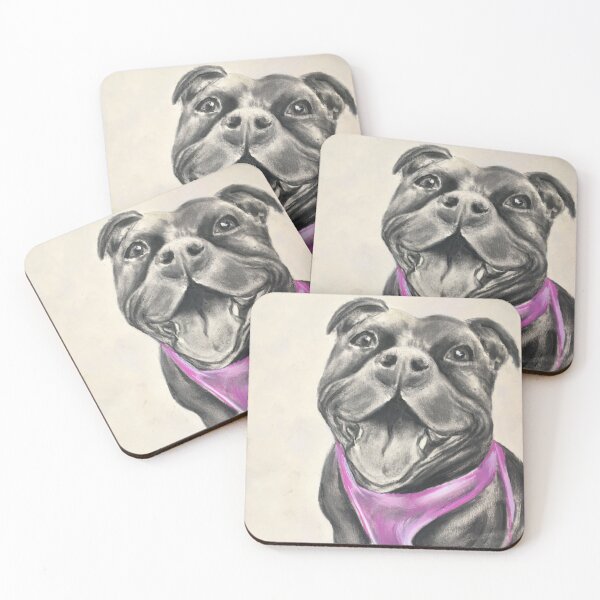 Item preview, Smiley Staffy designed and sold by Merlinsmates.