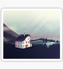Castle in the Mountains Sticker