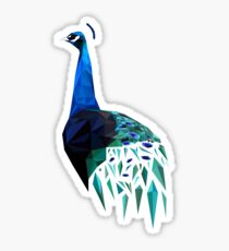 Poly Peacock Sticker