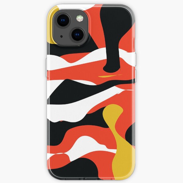 Orange Camo Print iPhone Soft Case