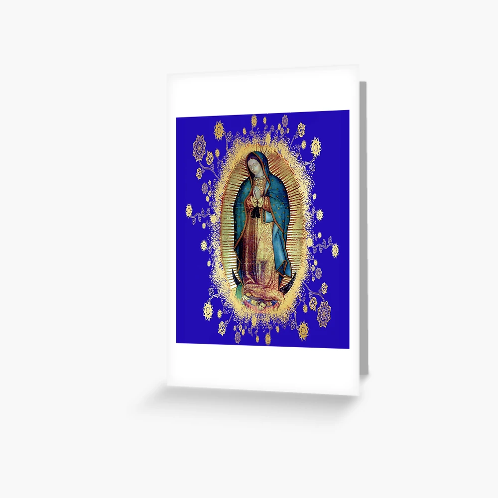 La Virgen De Guadalupe Mother Mary Madre de Dios Greeting Card by vagonart