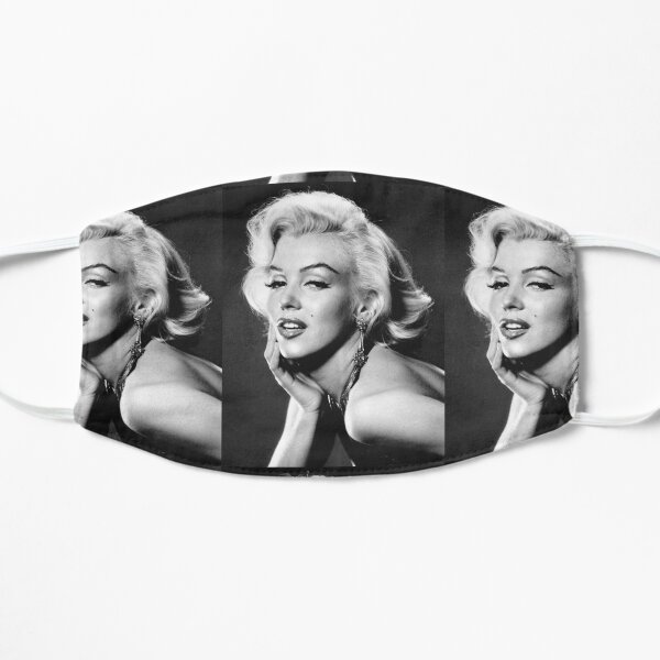 Black and White photo of Marilyn Monroe Flat Mask