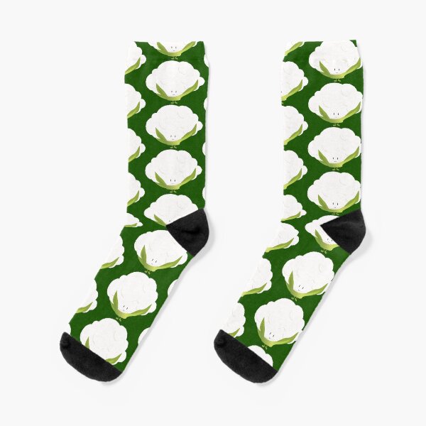 "Smiling Cauliflower Cartoon Character" Socks for Sale by RandomWay Redbubble